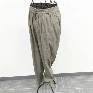 크리스천 오자르 팬츠 카키 일본제 허리밴딩 캐주얼 무지