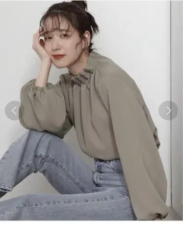 N. 내추럴 뷰티 베이직 페이퍼백 퍼프 블라우스