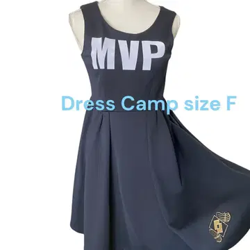 드레스 캠핑 유니크 MVP 핏 앤 플레어 원피스 블랙