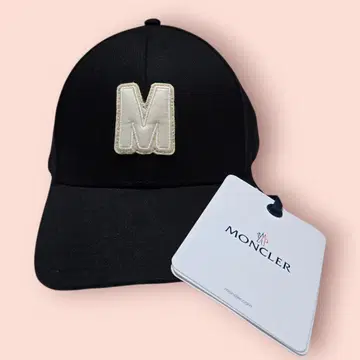 몽클레어 M 로고 야구 모자 블랙