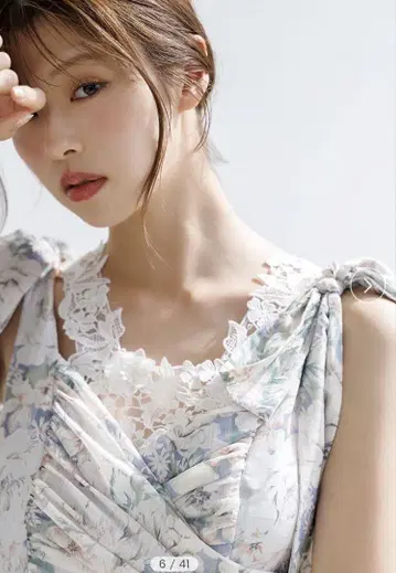 꽃무늬 슬리브리스 롱 원피스