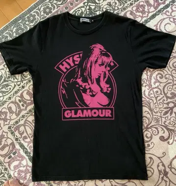 HYSTERICGLAMOUR 티셔츠 블랙, 로고, 사이즈 M