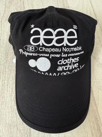 AEAE WEB LOGO 5PANNEL CAP [BLACK]