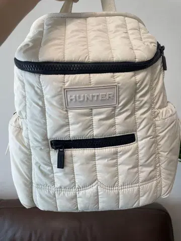 HUNTER 퀼팅 화이트 백팩