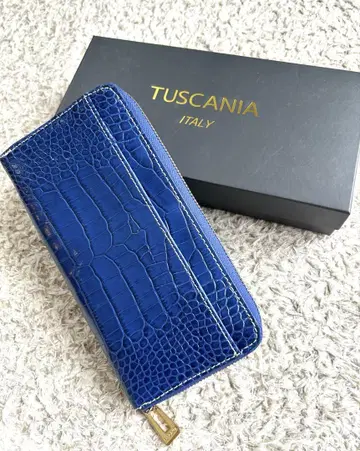 이탈리아 TUSCANIA 제 장지갑 지갑 가죽 로얄 블루