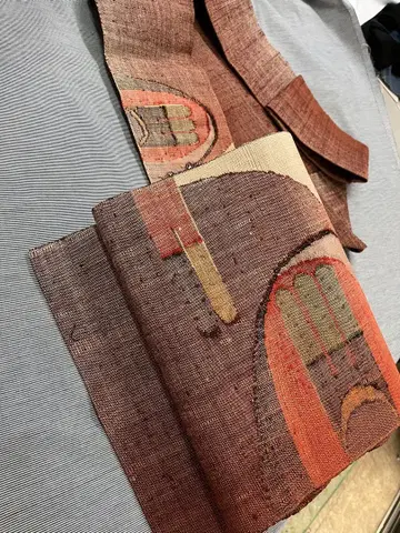 얇은 명주 나고야 오비 미사용품