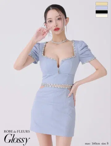 ROBE de FLEURS Glossy 드레스