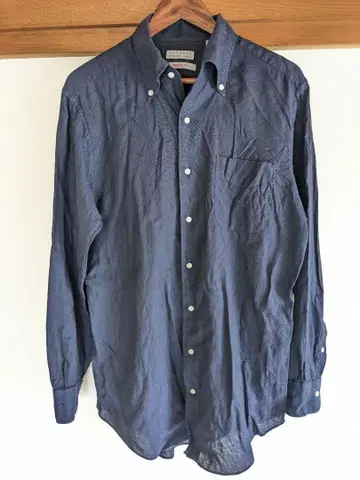 BARNEYS NEW YORK 네이비 긴팔 와이셔츠 42/89