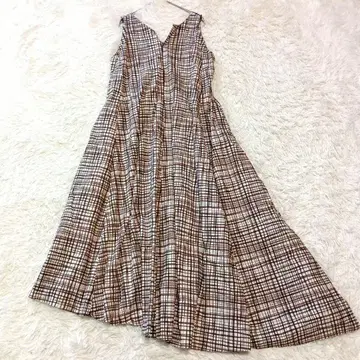Martinique 마르티니크 양면 비대칭 체크 드레스