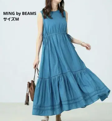 MING by BEAMS 파랑 슬리브리스 원피스 M 사이즈