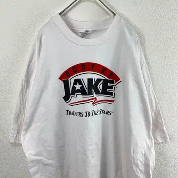 90s USA제 jake 티셔츠 싱글 스티치 빈티지 화이트 티셔츠