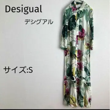 [새상품급] Desigual 데시구알 셔츠 원피스 크림 S 사이즈