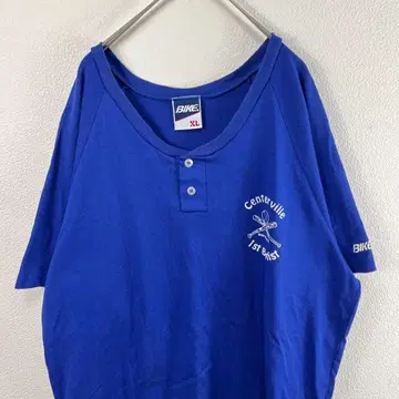 90s USA제 bike 헨리넥 티셔츠 싱글 스티치