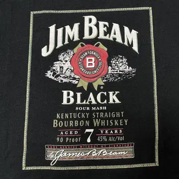 00s JIMBEAM 티셔츠 술 T 위스키 티셔츠 페 프로모션 티셔츠