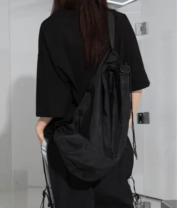 FOLLOWIN 나일론 스트링 크로스 더블 백