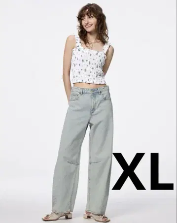 지유 배럴 레그 청바지 XL 62