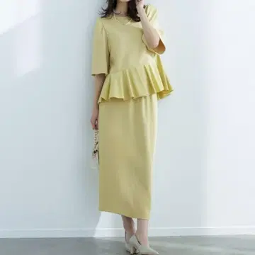 any sis 컴포트 이지 스커트 페플럼 블라우스 셋업