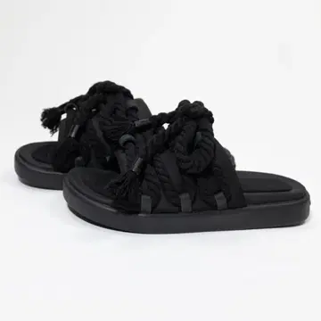 FOOT INDUSTRY 로프 슬리퍼 블랙 S