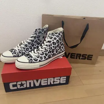 미사용 새상품 컨버스 표범 무늬 하이컷 스니커즈 백 지퍼 28cm