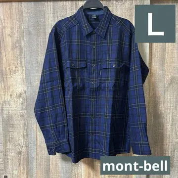 mont-bell 울 100% 남성용 트레일 긴팔 셔츠 L