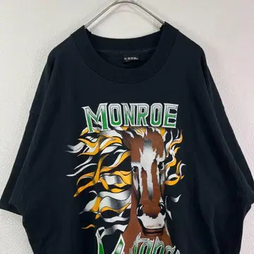 90s USA제 monroe mustangs 말 티셔츠 싱글 스티치