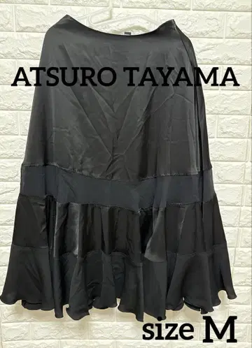 ATSURU TAYAMA 플레어 스커트 블랙