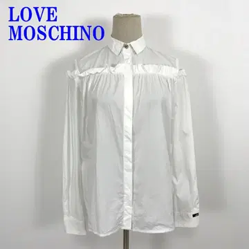 모스키노 긴팔 셔츠 화이트 화이트 코튼 F36 C3759