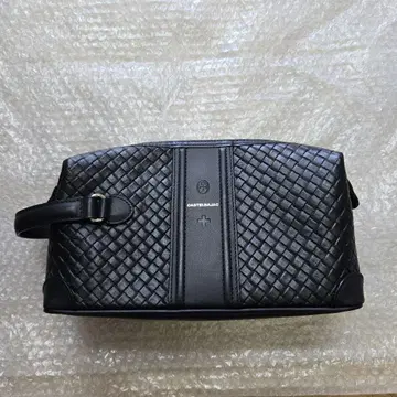 새상품급 까스텔바작 에포스 메쉬 세컨드 백 가죽 블랙