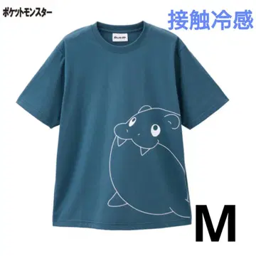 포켓몬 접촉 냉감 남성용 반팔 티셔츠 M 사이즈 타마자라시 (블루)