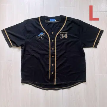 미사용품! 도쿄 디즈니 리조트 도널드 덕 34 셔츠 베이스볼 L