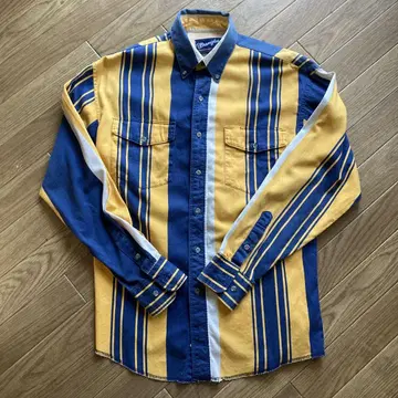 Wrangler Western Shirts 긴팔 셔츠 블루 옐로우