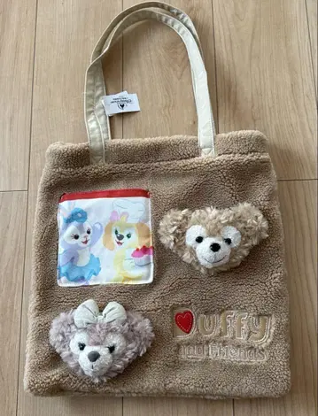 새상품 디즈니 더피&프렌즈 토트백 봉제 인형 얼굴 포함