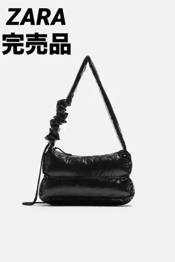 ZARA 자라 광택 마감 퀼팅 크로스 바디백 완판템