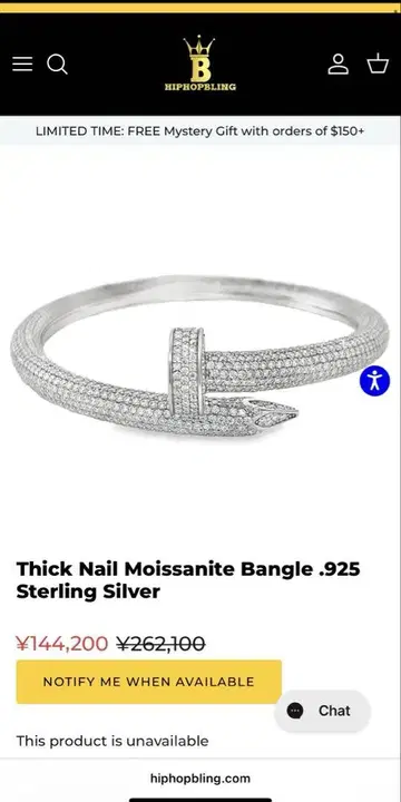 주스트 앵클형 모이사나이트 실버 925 Moissanite