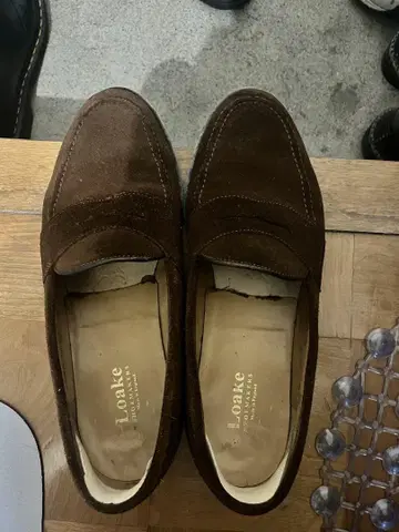 Loake 브라운 스웨이드 로퍼