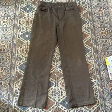 진품 70년대 랭글러 Wrangler 브라운 데님 팬츠 세미 플레어