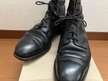 블랙 가죽 드레스 신발 미드 컷