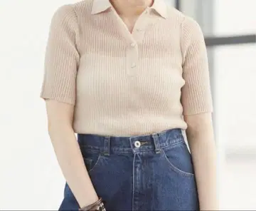 Plage SHEER RIB POLO 니트