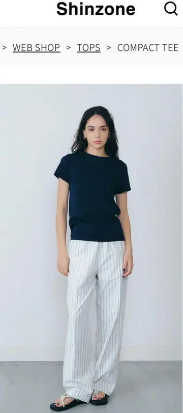 봉지 미개봉 신존 컴팩트 TEE 네이비