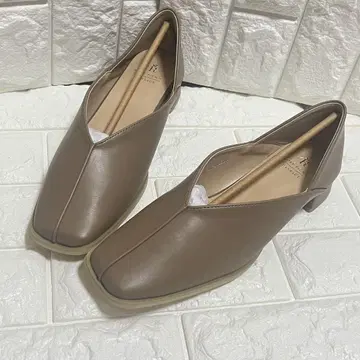 펌프스 아이보리 25 스퀘어토 센터 솔기 굽이 높은 바부쉬 여성용