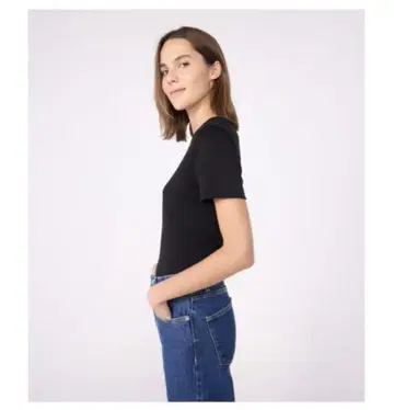 PETIT BATEAU 블랙 검정 반팔 티셔츠 쁘띠 바토