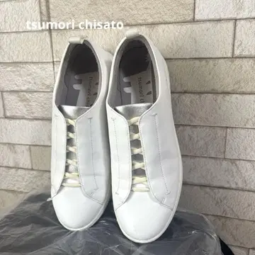 tsumori chisato 츠모리치사토 슬립온 스니커즈 신발 화이트