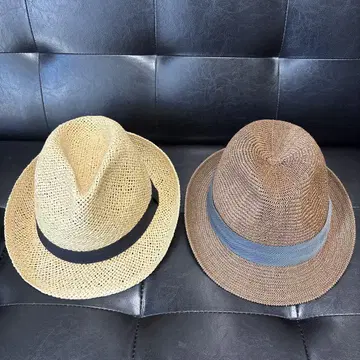 중절모 밀짚모자 2개 세트