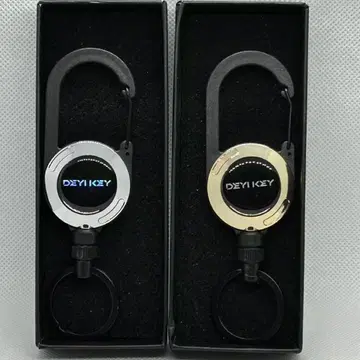 DEYI KEY 낚시릴이 달린 키링 세트 마그넷 내장형 아웃도어 낚시