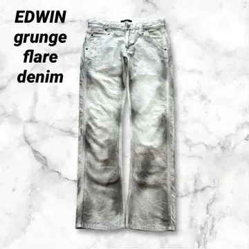 archive EDWIN grunge flare denim y2k