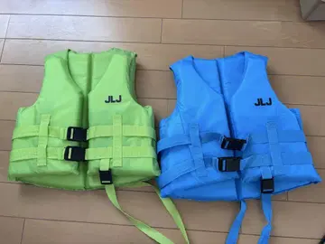 나일론 구명 조끼 청록색 2개 세트
