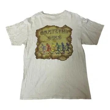 중고품 90s GRATEFUL DEAD 해골 프린트 티셔츠 M