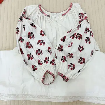 우크라이나 자수 코튼 원피스