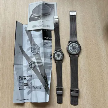 SKAGEN 구겐하임 티타늄 워치 페어 정크 제품