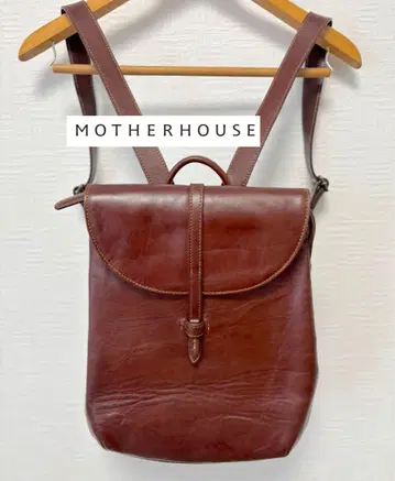 MOTHERHOUSE 브라운 가죽 백팩